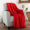 Hastings Home Flannel Fleece Oversized Throw Blanket, For Couch, Home Decor, Sofa and Chair, 60" x 70", Crimson Red 638947QCD